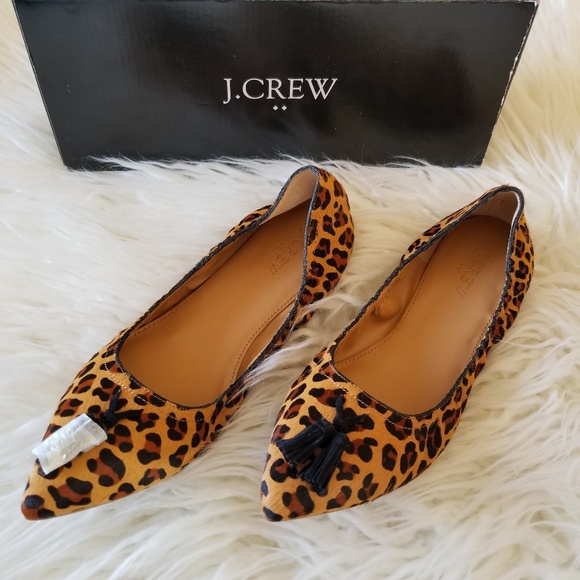 j crew leopard flats